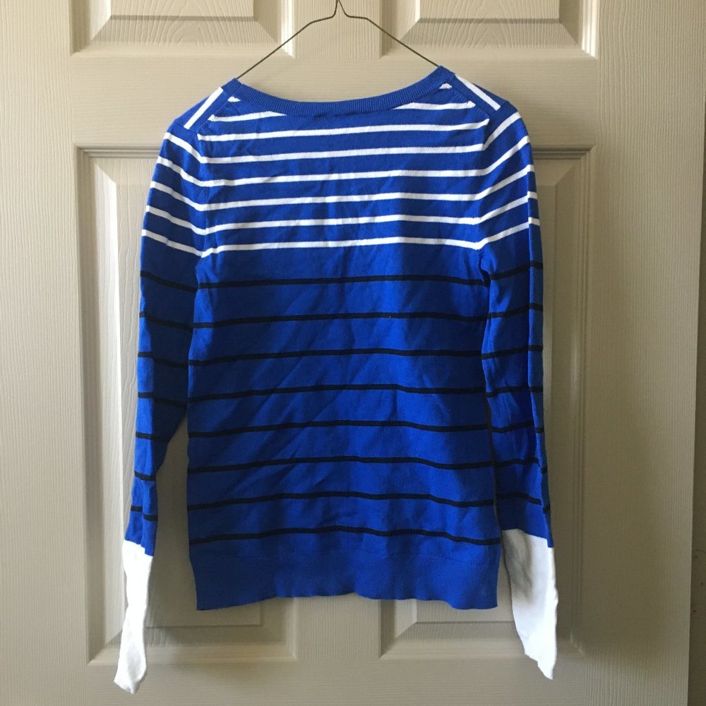 Express Blue and White Stripped Long Sleeve